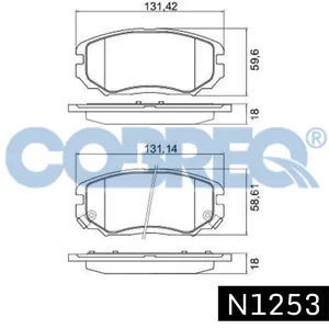 Pastillas de freno delanteras - HYUNDAI COUPE-SONATA-TUCSON / KIA MAGENTIS-SPORTAGE
