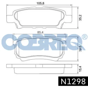 Pastillas de freno traseras - DODGE Caliber/MITSUBISHI Lancer 03/