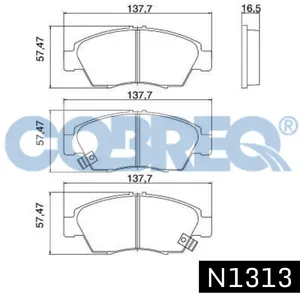 Pastillas de freno delanteras - HONDA CIVIC 1.6 / CRX 90/96