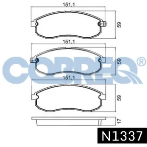 Pastillas de freno delanteras - MITSUBISHI L200 2.5 Sport 04/