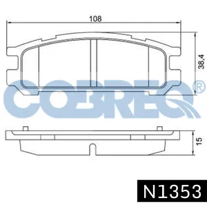 Pastillas de freno traseras - SUBARU GRIEGA-IMPREZA-LEGACY-SVX 90/94