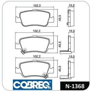 Pastillas de freno traseras - TOYOTA COROLLA/ AURIS