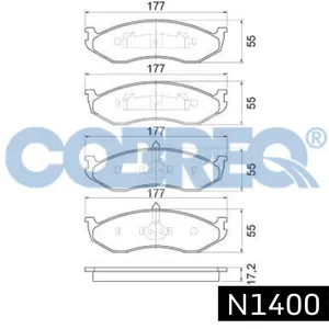 Pastillas de freno delanteras - JEEP GRAND CHEROKEE-WRANGLER 97/99
