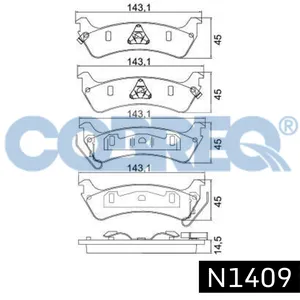 Pastillas de freno traseras - JEEP GRAND CHEROKEE-WRANGLER 97/99