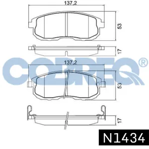 Pastillas de freno delanteras - NISSAN ALTIMA- MAXIMA/INFINITY 90/