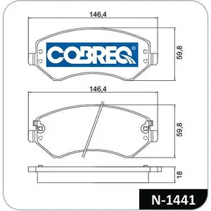 Pastillas de freno delanteras - DODGE CARAVAN-VOYAGER-Rural/JEEP 01/