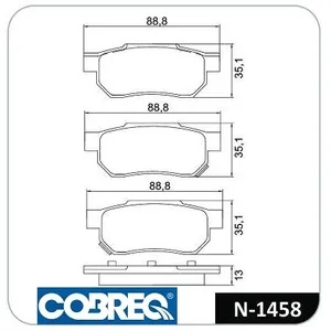 Pastillas de freno traseras - HONDA ACCORD-PRELUDE-CIVIC-CONCERTO/ROVER 85/94