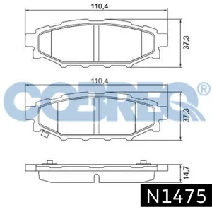 Pastillas de freno traseras - SUBARU TRIBECA 07>