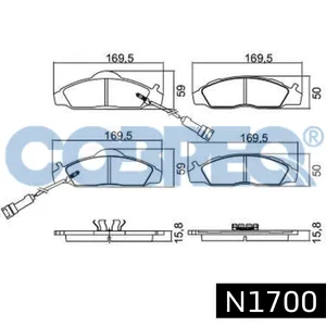 Pastillas de freno delanteras - SSANG YONG MUSSO- NEW KORANDO 97/