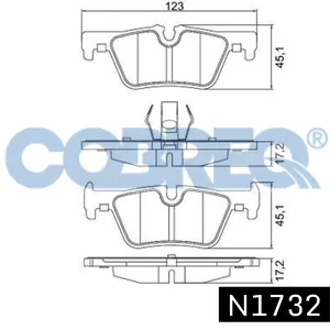Pastillas de freno traseras - BMW SERIE 1 10-12/SERIE 3 11-13/ SERIE 4 13>