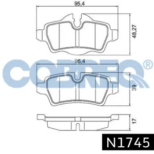 Pastillas de freno traseras - MINI COOPER II (R56) (R57)