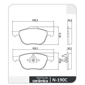 Pastillas de freno cerámicas delanteras - FORD/VOLVO KUGA - ECOSPORT - S40