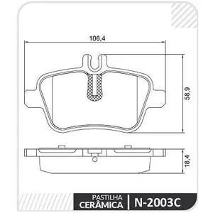 Pastillas de freno traseras - Mercedes Benz Clase A/B/SLK 2012> Sin testigo