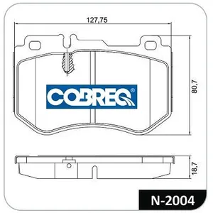 Pastillas de freno delanteras - MERCEDES BENZ CLASE C 200 - 220 - 250 03/2014 -> 05/2018