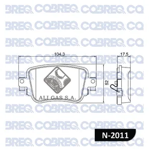Pastillas de freno delanteras - Audi A1á& Q3 2010 >