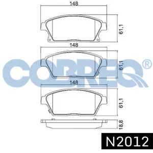 Pastillas de freno delanteras - CHEVROLET CRUZE 2010> 2015