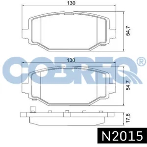 Pastillas de freno traseras - DODGE Grand Caravan Voyager Journey FIAT Freemont 08