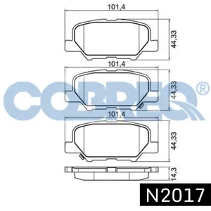 Pastillas de freno traseras - MITSUBISHI OUTLANDER / C4 AIRCROSS / PEUGEOT 4008