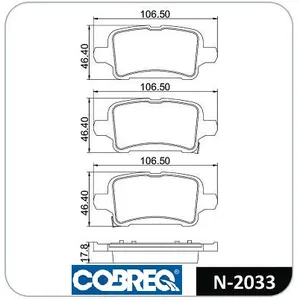 Pastillas de freno traseras - CHEVROLET CRUZE 2016 >