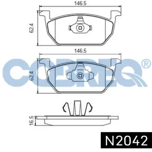 Pastillas de freno delanteras - Volkswagen Golf VII 2014 > VW T-CROSS