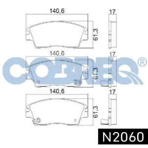 Pastillas de freno delanteras - HYUNDAI TUCSON 1.6 T 4x4 - 2.0 4x2/4x4 - 2.0 TD 4x4 17/à- KIS SPORTAGE 2.0 4x2/4x4 - 2.0 CRDI 4x2/4x4 17/à