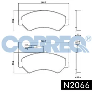 Pastillas de freno delanteras - JUMPER/DUCATO/BOXER CITROEN/FIAT/PEUGEOT 2006 > 2011 Un sensor