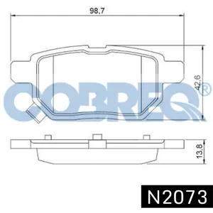 Pastillas de freno traseras - TOYOTA AURIS