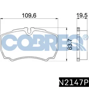 Pastillas de freno traseras - IVECO DAILY /99 / FORD TRANSIT