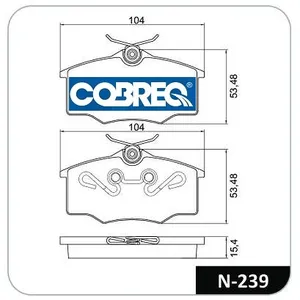 Pastillas de freno delanteras - CHEVROLET CORSA- KADETT/ VOLKS.GOL 96/98