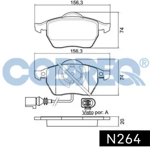 Pastillas de freno delanteras - AUDI A3-S3-TT/SEAT/SKODA/VW Bora-Golf-NewB 98/