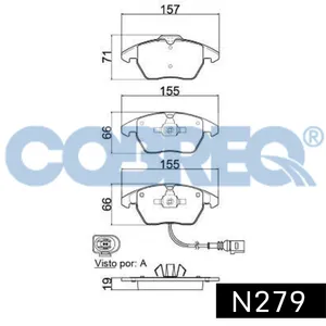 Pastillas de freno delanteras - AUDI A3-S3/ VW /SEAT/SKODA 03/