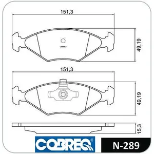 Pastillas de freno delanteras - VW GOL/SAVEIRO 2009>