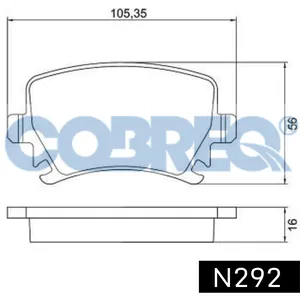 Pastillas de freno traseras - VW Caddy-Touran/AUDI/SKODA Oct. 03/