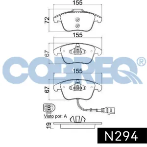 Pastillas de freno delanteras - VOLKSWAGEN TIGUAN 2008