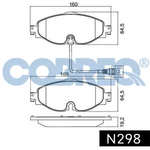 Pastillas de freno delanteras - Audi A3 12/ Volkswagen Golf 12/ TAOS 1.4 250 TSI