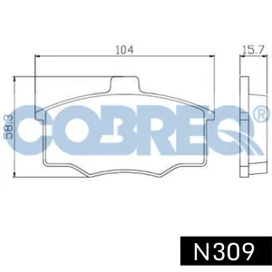 Pastillas de freno delanteras - FIAT DUNA-UNO-1500-1600 90/94