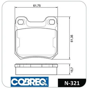 Pastillas de freno traseras - CHEVROLET Omega-Vectra / SAAB 900