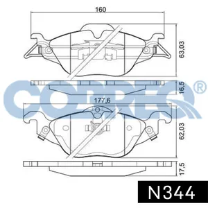 Pastillas de freno delanteras - CHEVROLET ASTRA/OPEL ASTRA RODADO 14 98/99