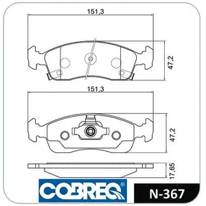 Pastillas de freno delanteras - CHEVROLET COBALT / ONIX / PRISMA 2013 ->
