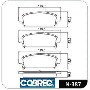 Pastillas de freno traseras - OPEL CRUZE