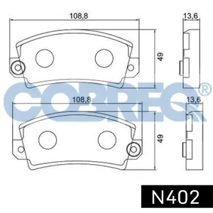 Pastillas de freno delanteras - RENAULT/DACIA 1210-1310-1410-DEMEN 12 90/94