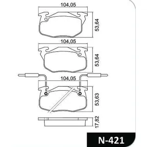 Pastillas de freno delanteras - RENAULT 19 /CITROEN ZX/PEUGEOT106-205-PARTNER 90/9