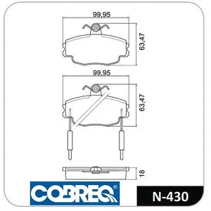 Pastillas de freno delanteras - RENAULT/CITROEN ZX/FIAT DUNA-UNO/PEUGEOT 90/96