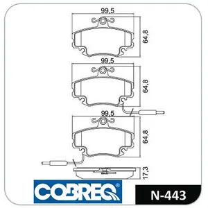 Pastillas de freno delanteras - RENAULT 19-21-CLIO-EXPRESS-MEGANE/PEUGEOT 92/98