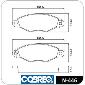 Pastillas de freno delanteras - CITROEN XSARA/ PEUGEOT 206/ RENAULT KANGOO 97/99