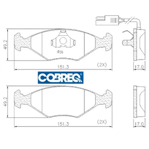 Pastillas de freno delanteras - FIAT -PALIO (Con Sensor) 97/à
