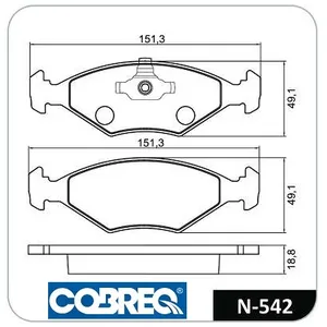 Pastillas de freno delanteras - FIAT -UNO 1.0 ECONOMY 09/...