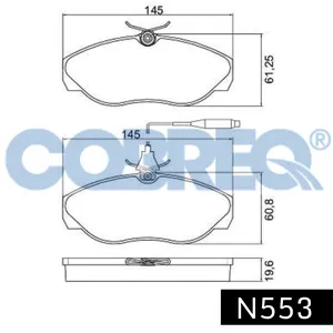 Pastillas de freno delanteras - CITROEN JUMPER/ FIAT DUCATO/ PEUGEOT BOXER 94/97