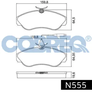 Pastillas de freno delanteras - CITROEN JUMPER/ FIAT DUCATO/ PEUGEOT BOXER 95/98