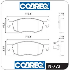 Pastillas de freno delanteras - FIAT -STRADA 1.3 - 1.4 (con Placa Antirruido) 2020/à